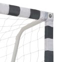 Bramka do piłki nożnej, 300x200x90 cm, metalowa, czarno-biała Lumarko!