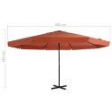 Parasol ogrodowy na słupku aluminiowym, 500 cm, terakota Lumarko!