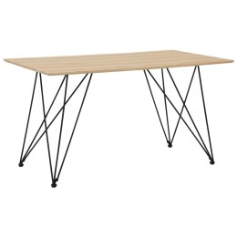 Stół do jadalni 140 x 80 cm jasne drewno z czarnym KENTON Lumarko!