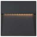 Lampy ścienne zewnętrzne LED, 2 szt., 3 W, czarne, kwadratowe Lumarko!