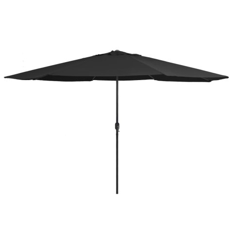 Parasol ogrodowy na metalowym słupku, 400 cm, czarny Lumarko!
