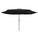 Parasol ogrodowy na metalowym słupku, 400 cm, czarny Lumarko!