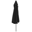 Parasol ogrodowy na metalowym słupku, 400 cm, czarny Lumarko!