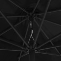 Parasol ogrodowy na metalowym słupku, 400 cm, czarny Lumarko!