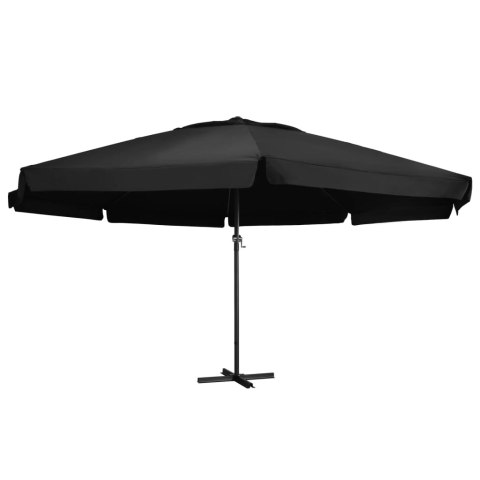 Parasol ogrodowy na słupku aluminiowym, 600 cm, czarny Lumarko!