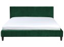 Łóżko welurowe 180 x 200 cm zielone FITOU Lumarko!