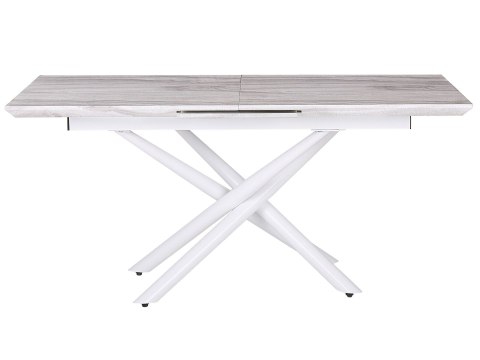 Stół do jadalni rozkładany 160/200 x 90 cm efekt marmuru z białym MOIRA