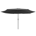 Parasol ogrodowy na metalowym słupku, 400 cm, antracytowy Lumarko!