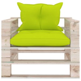 Sofa ogrodowa z palet, jasnozielone poduszki, drewno sosnowe Lumarko!