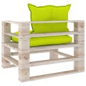 Sofa ogrodowa z palet, jasnozielone poduszki, drewno sosnowe Lumarko!