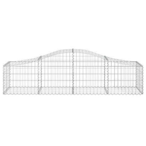 Kosze gabionowe, 4 szt, 200x50x40/60 cm, galwanizowane żelazo Lumarko!