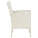 Krzesła ogrodowe z poduszkami, 2 szt., polirattan, białe Lumarko!