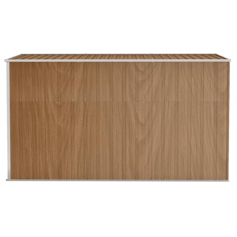 Szopa ogrodowa, mocowana do ściany, brązowa, 118x288x178 cm Lumarko!