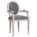Krzesło stołowe, ciemnoszare, 54x56x96,5 cm, obite aksamitem Lumarko!