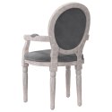 Krzesło stołowe, ciemnoszare, 54x56x96,5 cm, obite aksamitem Lumarko!