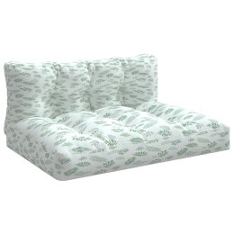 Poduszki na sofę z palet, 2 szt., wzór w liście, tkanina Lumarko!