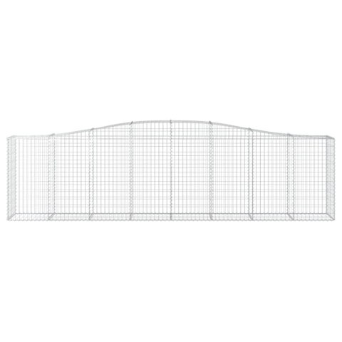 Kosze gabionowe, 10 szt, 400x50x100/120cm, galwanizowane żelazo Lumarko!