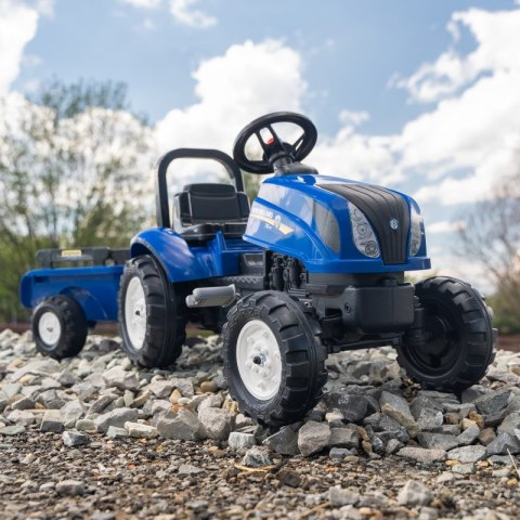Traktor Na Pedały New Holland Duży Z Przyczepką + Otwierana Maska Od 2 Lat  Lumarko!