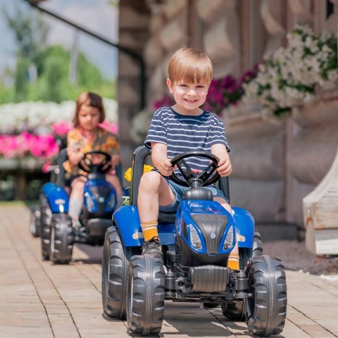 FALK Traktor na Pedały New Holland Duży z Przyczepką od 3 lat  Lumarko!