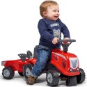 FALK Traktorek Baby Mac Cormick Czerwony z Przyczepką + akc. od 1 roku  Lumarko!