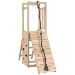 Domek ze ścianką wspinaczkową dla dzieci, lite drewno sosnowe Lumarko!