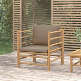 Sofa ogrodowa z poduszkami w kolorze taupe, bambusowa Lumarko!