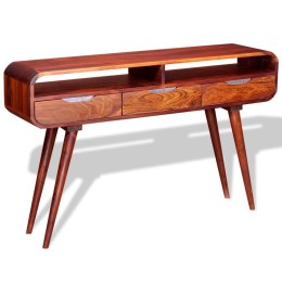 Stolik typu konsola z litego drewna sheesham, 120 x 30 x 75 cm Lumarko!