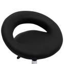 Krzesło robocze na kółkach, czarne, sztuczna skóra Lumarko!