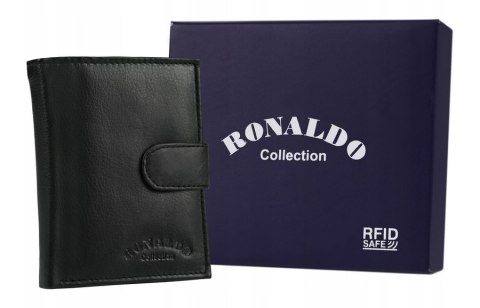 Klasyczny portfel skórzany zapinany na zatrzask — Ronaldo Lumarko!