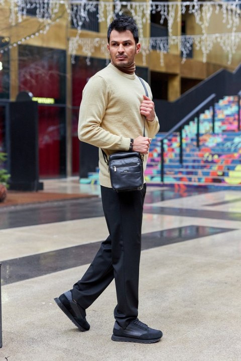 Pojemna, skórzana torba męska z kieszeniami — Peterson Lumarko!