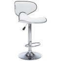 Krzesła barowe, 2 szt., białe, sztuczna skóra Lumarko!