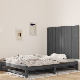Wezgłowie łóżka, szare, 127,5x3x90 cm, lite drewno sosnowe Lumarko!