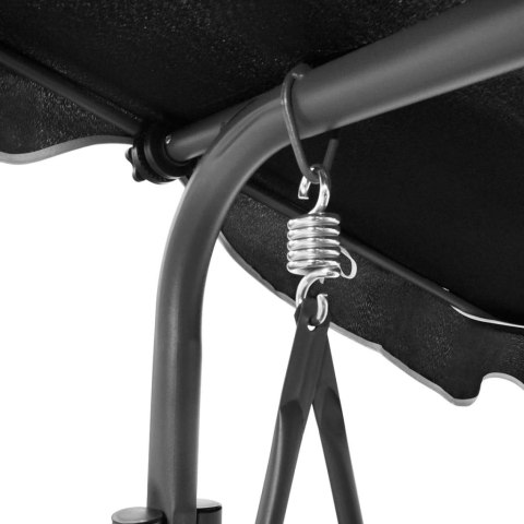 Huśtawka ogrodowa z zadaszeniem, czarna Lumarko!