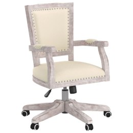 Obrotowe krzesło biurowe, beżowe, obite tkaniną Lumarko!