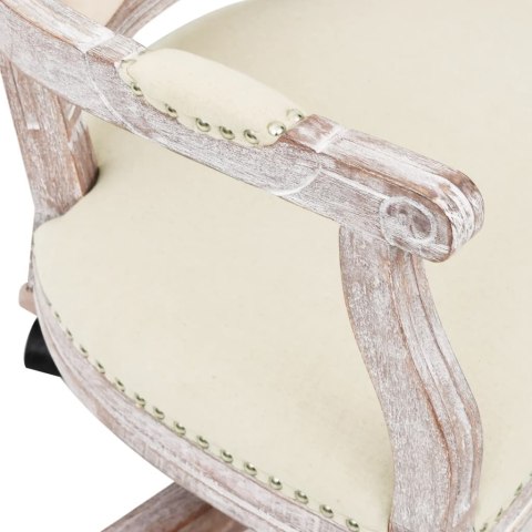 Obrotowe krzesło biurowe, beżowe, obite tkaniną Lumarko!