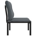 Krzesło ogrodowe z poduszkami, czarno-szare, polirattan Lumarko!