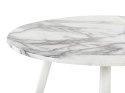 Stół do jadalni owalny 120 x 70 cm efekt marmuru z białym GUTIERE Lumarko!