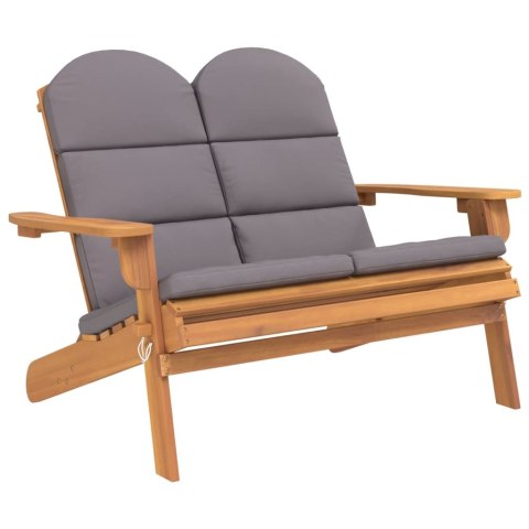 Ławka ogrodowa Adirondack z poduszkami, 126 cm, drewno akacjowe Lumarko!