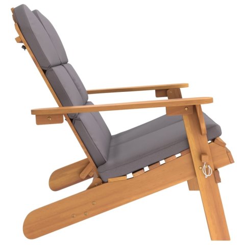 Ławka ogrodowa Adirondack z poduszkami, 126 cm, drewno akacjowe Lumarko!
