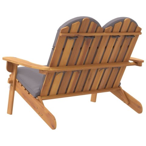 Ławka ogrodowa Adirondack z poduszkami, 126 cm, drewno akacjowe Lumarko!