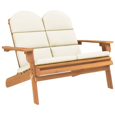 Ławka ogrodowa Adirondack z poduszkami, 126 cm, drewno akacjowe Lumarko!