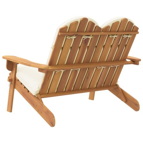 Ławka ogrodowa Adirondack z poduszkami, 126 cm, drewno akacjowe Lumarko!