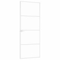Drzwi wewnętrzne, białe, 76x201,5 cm, szkło i aluminium Lumarko!