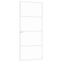 Drzwi wewnętrzne, białe, 83x201,5 cm, szkło i aluminium Lumarko!