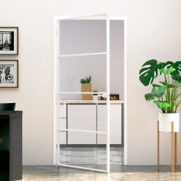 Drzwi wewnętrzne, białe, 93x201,5 cm, szkło i aluminium Lumarko!