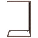 Stolik w kształcie litery C, brązowy, 40x35x60 cm, polirattan Lumarko!