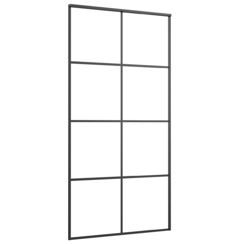 Drzwi przesuwne a akcesoriami, 102,5x205 cm, ESG i aluminium Lumarko!