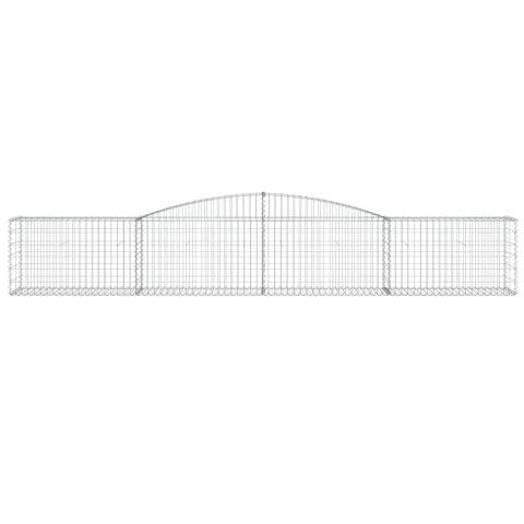 Łukowaty kosz gabionowy, 400x50x60/80 cm, galwanizowane żelazo Lumarko!