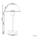 Lampa stołowa metalowa złota z czarnym CAPARO Lumarko!