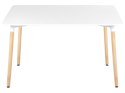 Stół do jadalni 120 x 80 cm biały z jasnym drewnem NEWBERRY Lumarko!